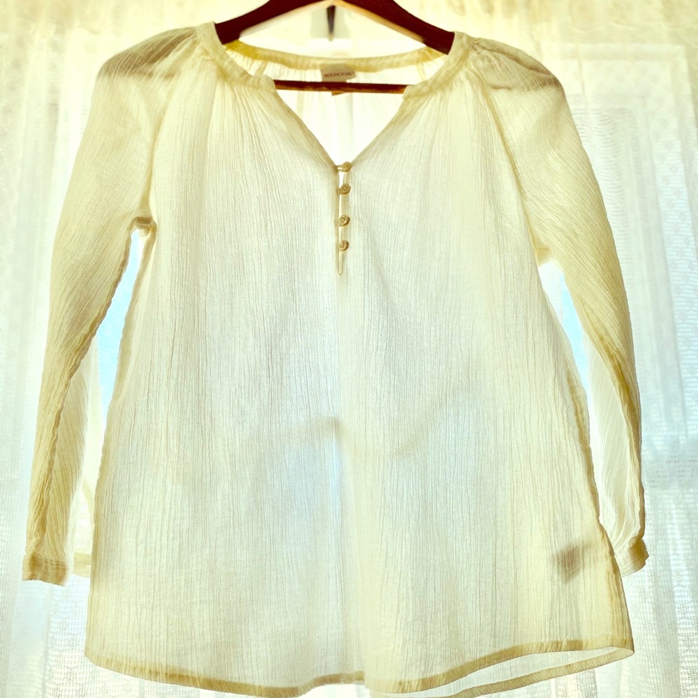 Merona off white cotton blouse